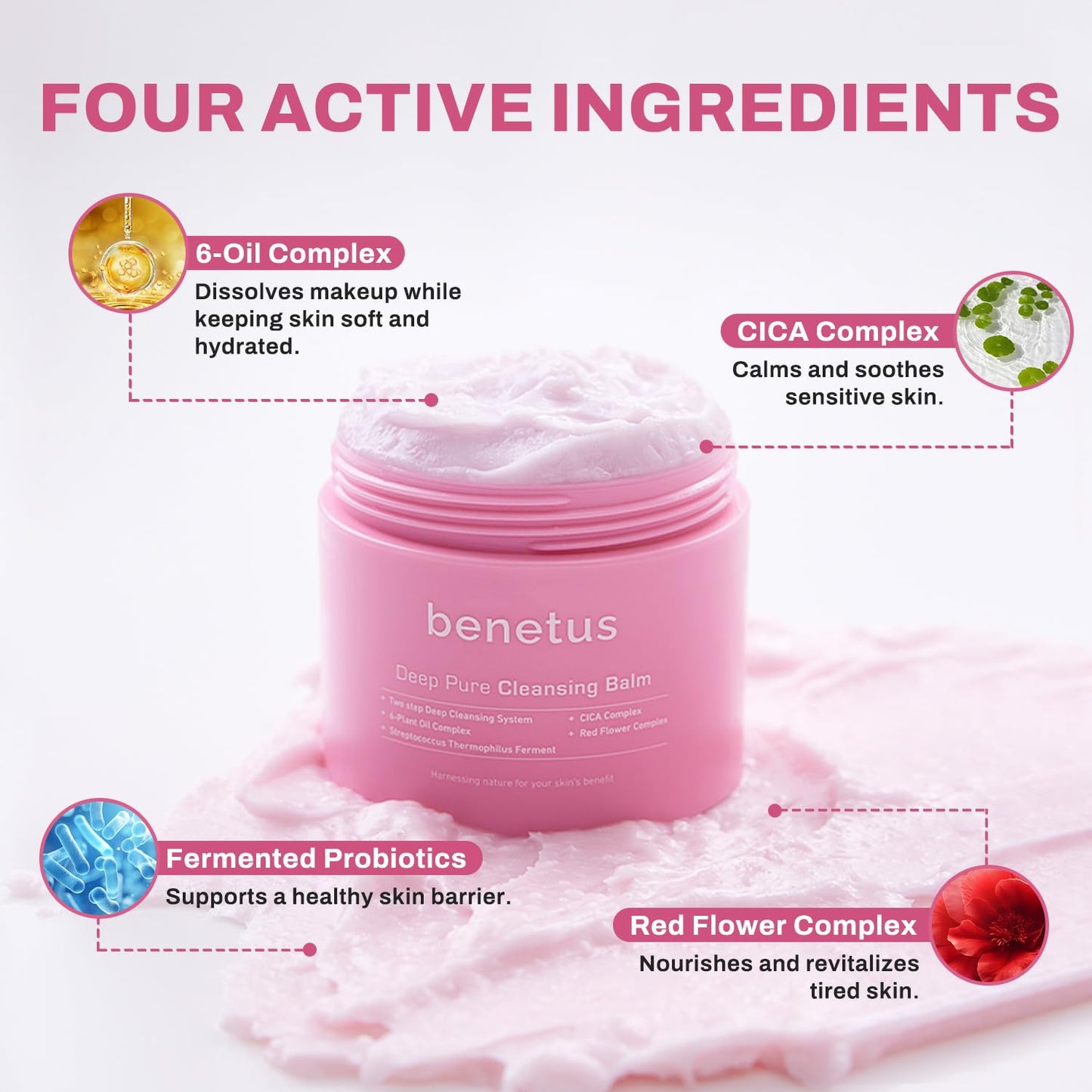 Deep Pure Cleansing Balm - Gentle Makeup Remover for Waterproof Mascara & Long-Wear Makeup | 3.5 fl oz