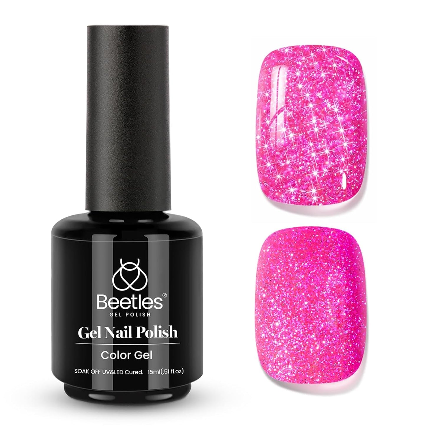 Beetles Mauve Gel Nail Polish - Dusty Rose Pink Purple UV Soak Off | 15ml Long Lasting Glossy Finish for Salon & Home