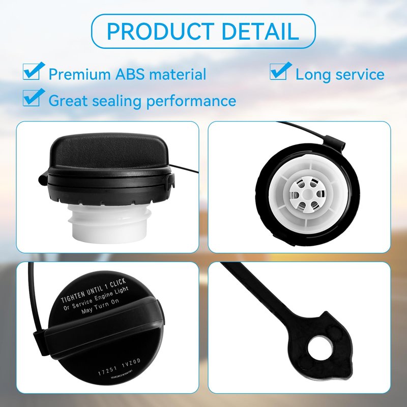 Bularie Gas Cap 17251-3JA0A Compatible With Nissan Pathfinder, Infiniti QX60 JX35 Car - Fuel Filler Cap Fit for Nissan Altima Frontier Murano Versa, Infiniti Fuel Tank, Replace 17251-9BD0E 17251-1VZ0D