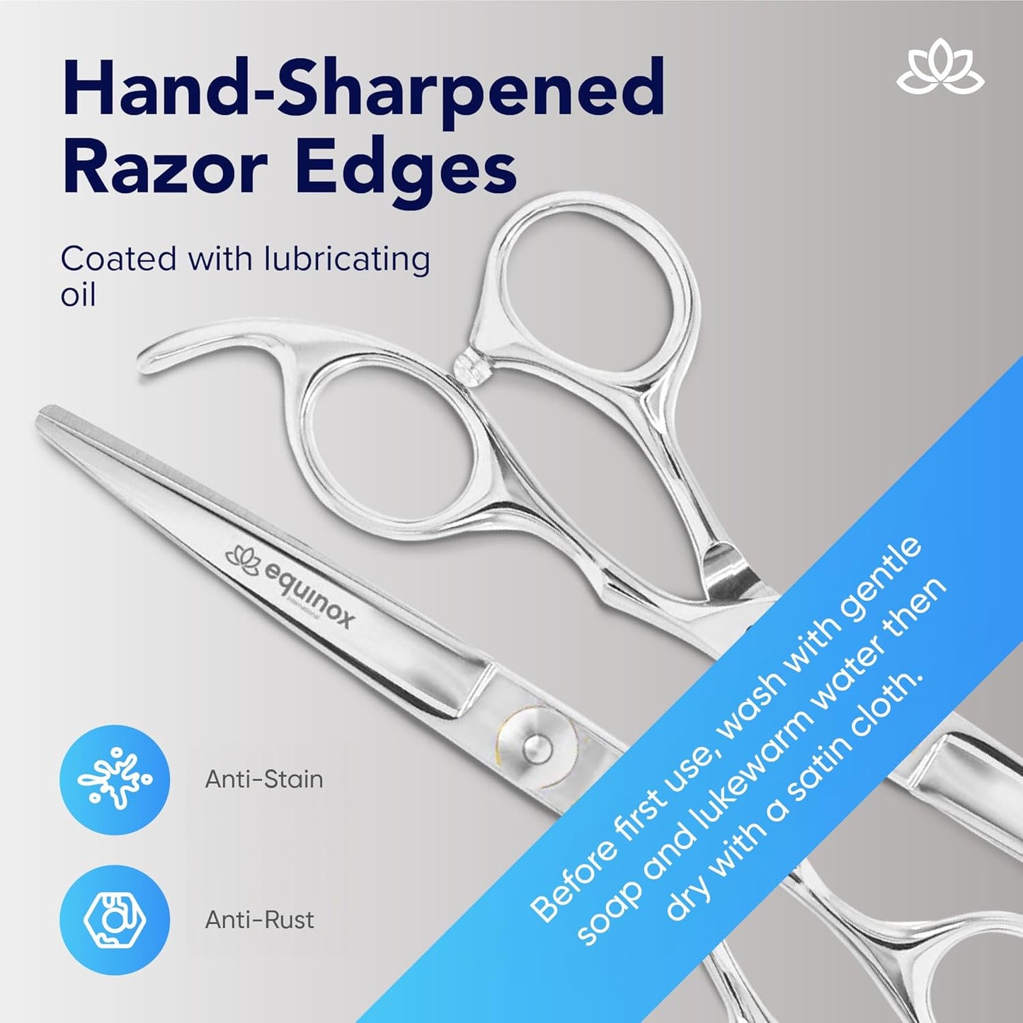 Barber Hair Cutting Scissors - Equinox Styling Shears, 6.0" Length | Professional Quality