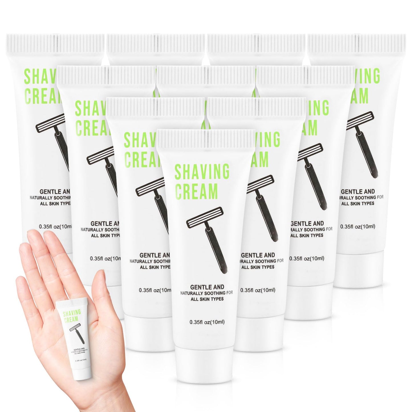 500 Shaving Cream Bulk Travel 10ml/0.35fl oz,Disposable Shaving Cream in Bulk Travel Shave Cream for Hotel Homeless,White Tea