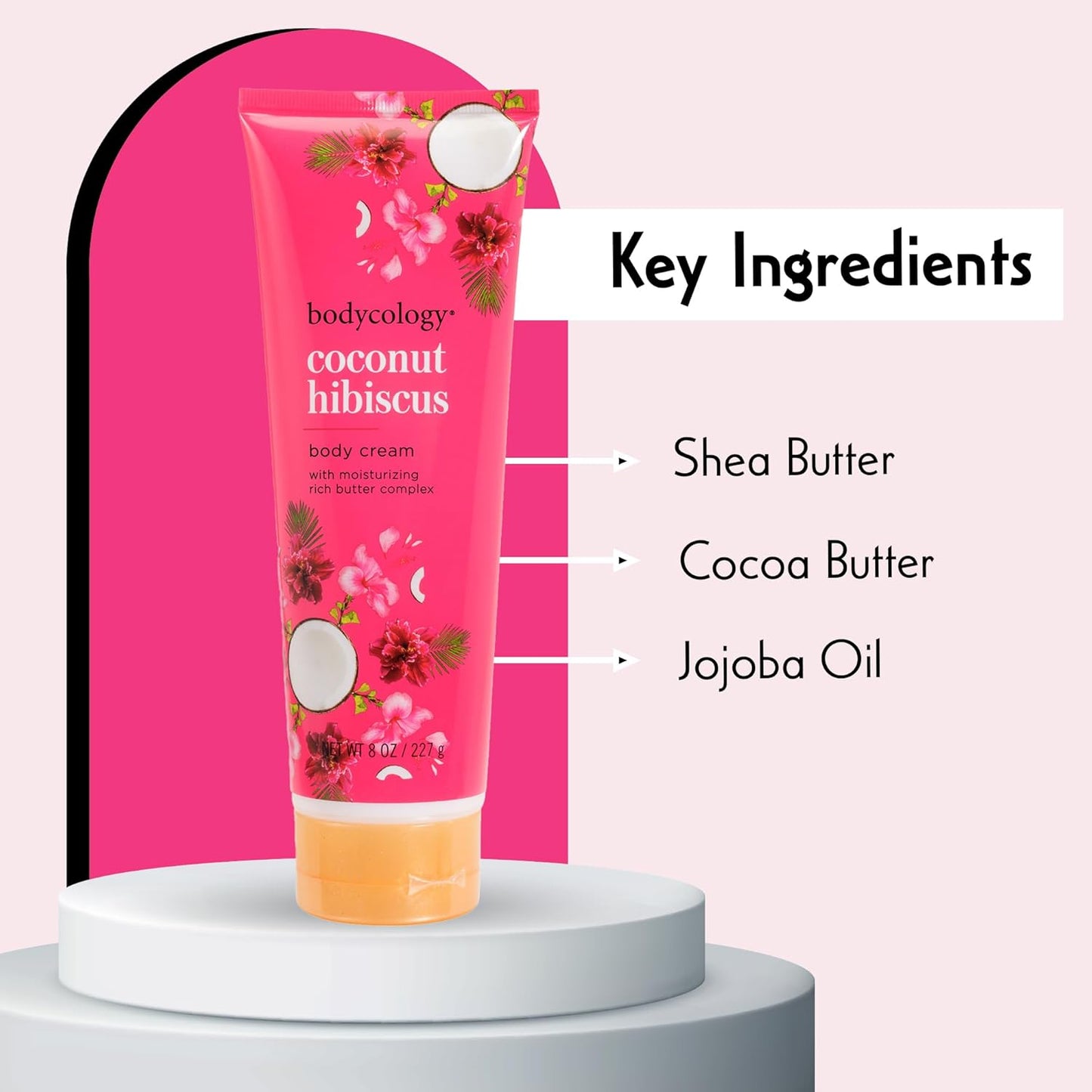 Coconut Hibiscus Moisturizing Body Cream - Nourishing Hydration | 8 Oz