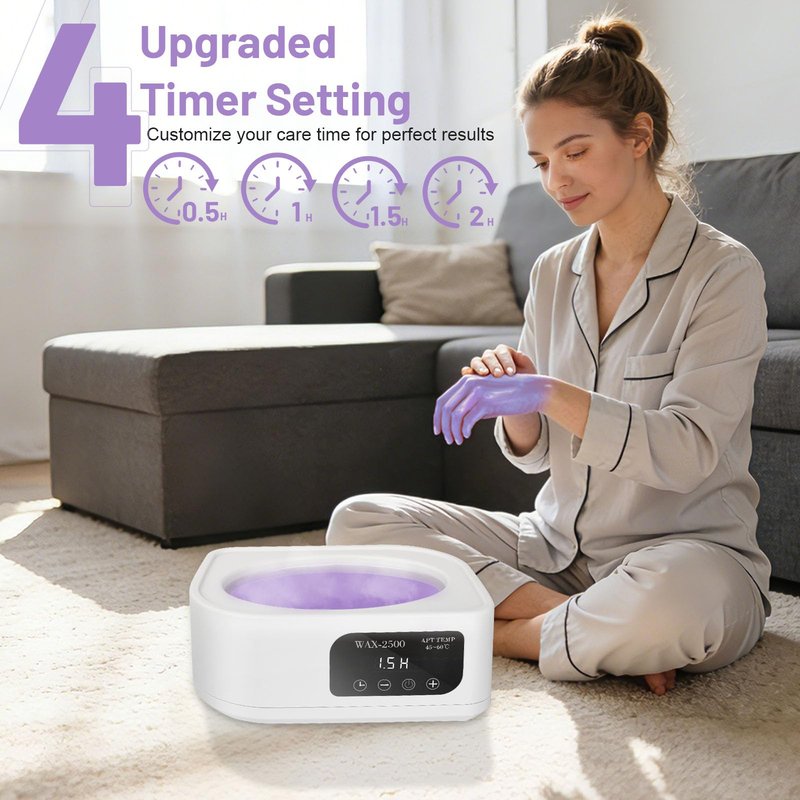 Yofuly Paraffin Wax Machine for Hand and Feet, 3500ml Home Paraffin Wax Bath with Auto-Timer for Arthritis, Professional Nail Salon Paraffin Wax Warmer Nourishing and Moisturizing Kit, White