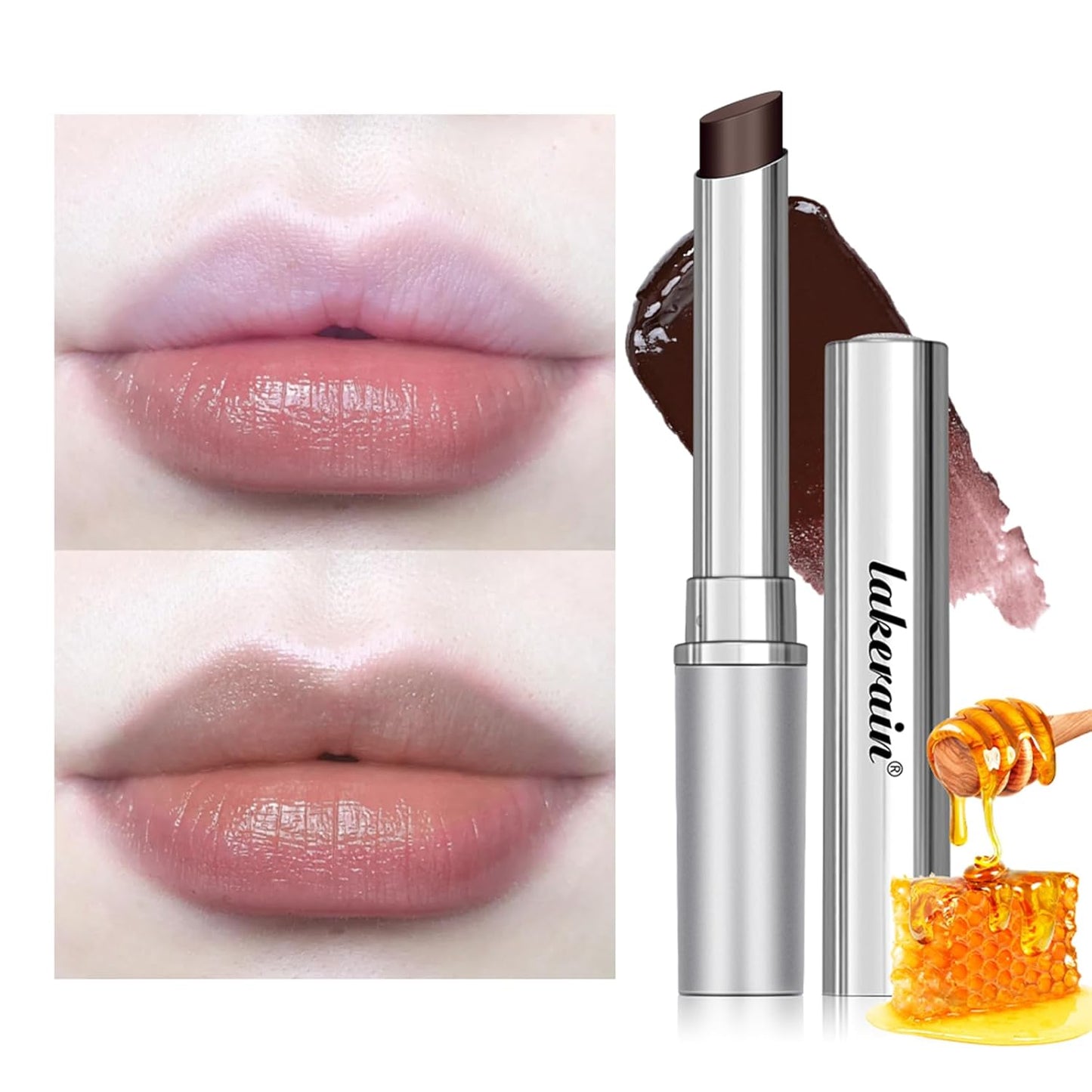 Honey Noir Lipstick - Deep Moisturizing Black Cherry Tint Lip Balm | Hydrating Lip Gloss for All Skin Tones