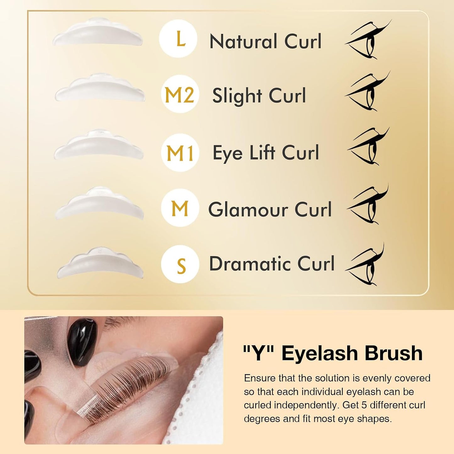 Brow Lamination Kit | Eyelash Lift & Perm Kit for Natural Curling - Long-Lasting Results at Home
