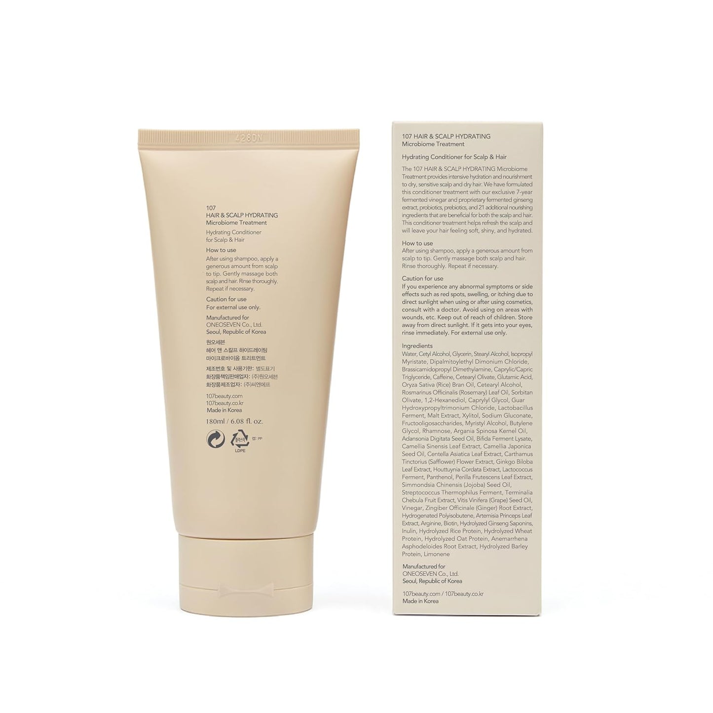 Hydrating Scalp Treatment - Microbiome Formula with Ginseng, Caffeine & Biotin | 6.08 fl oz