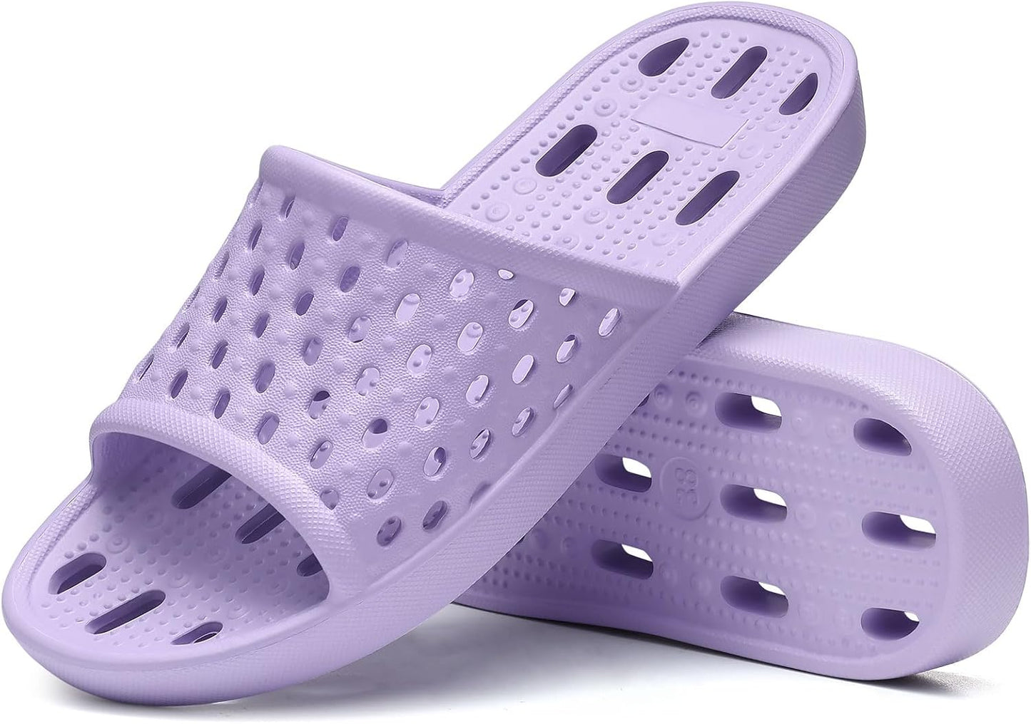 Shower Shoes for Women - Non-Slip Quick Dry Slippers | Lightweight Pool Sandals with Drain Holes for Beach & Gym