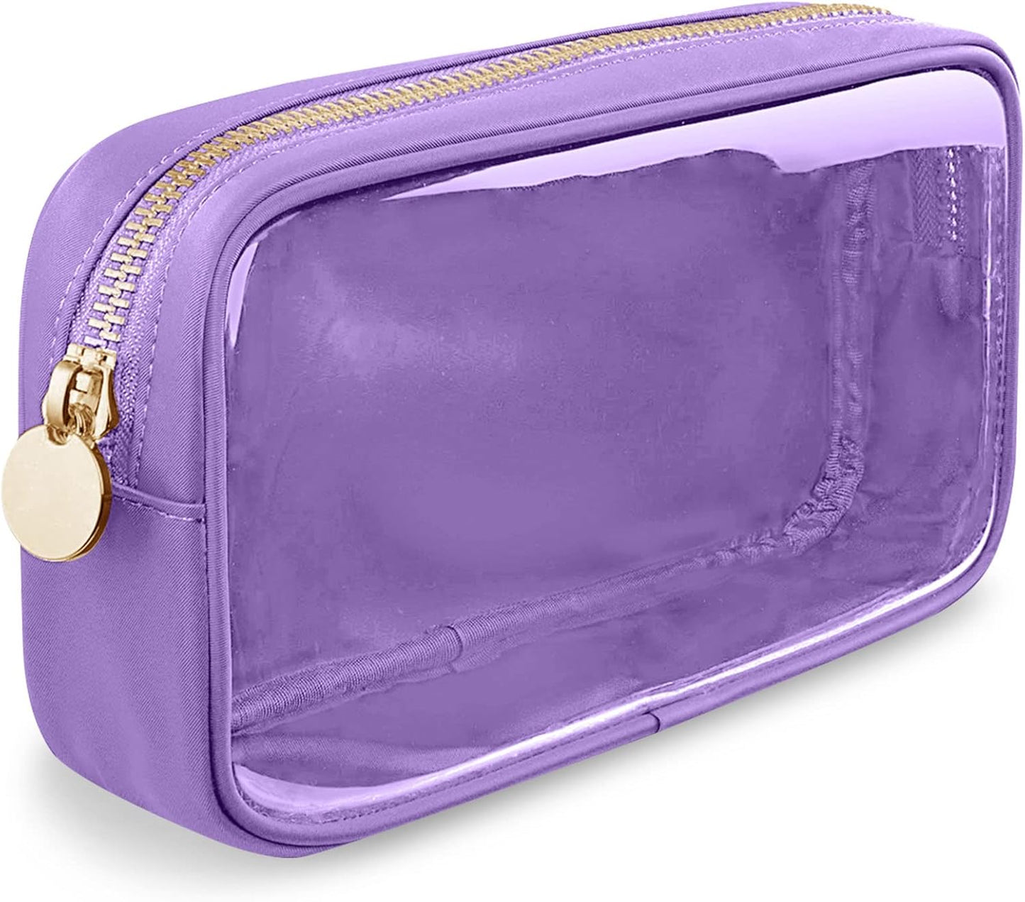 Floral Makeup Bag - Cute Pink Nylon Zipper Pouch for Travel | Waterproof Cosmetic Organizer for Women