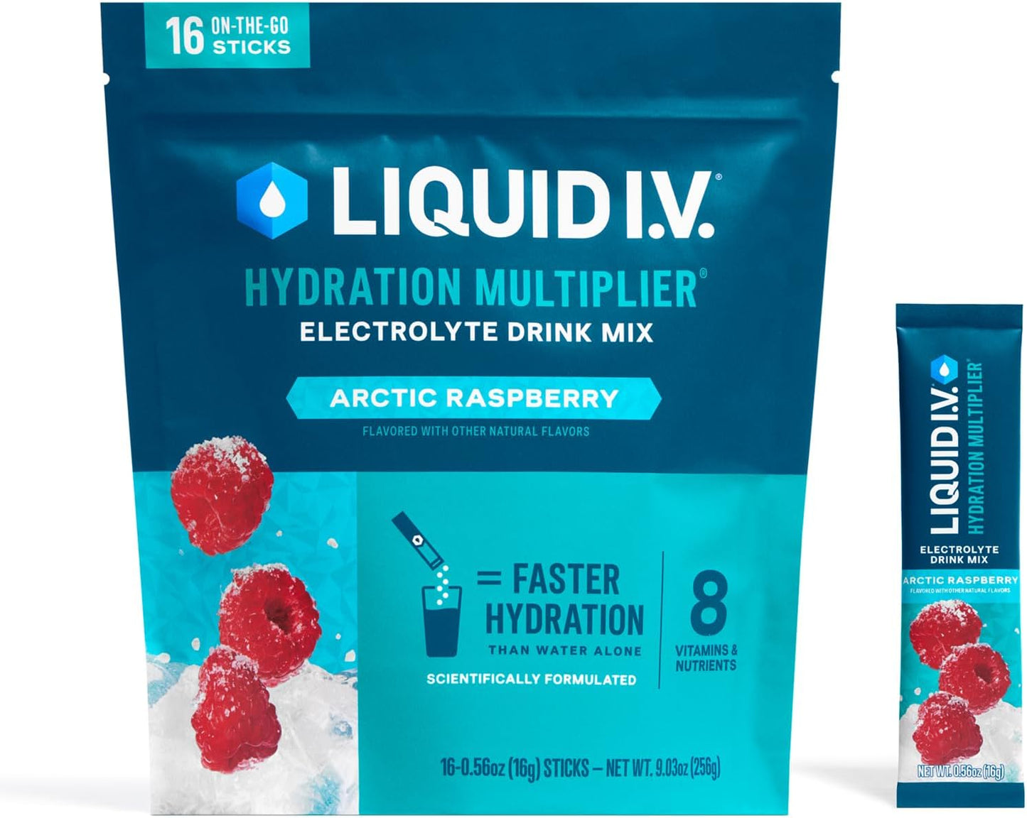 Liquid I.V.® Hydration Multiplier - Electrolyte Powder Drink Mix | Popsicle Firecracker Flavor | 16 Servings