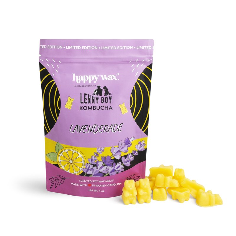 Happy Wax Scented Soy Wax Melts - Lavenderade - Natural Strong Infused with Essential Oils - Non Toxic Pet Safe - (4 oz Pouch)