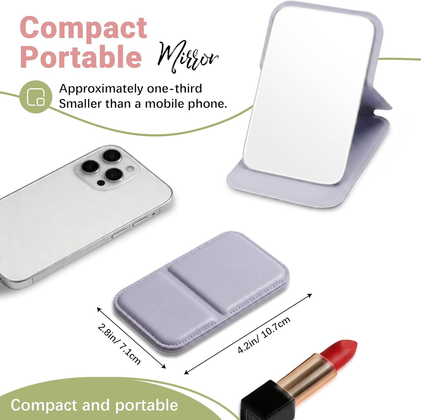 Compact Pocket Mirrors - 18 Pack Mini Folding Makeup Mirrors for Purse | Ideal for Travel & Daily Use