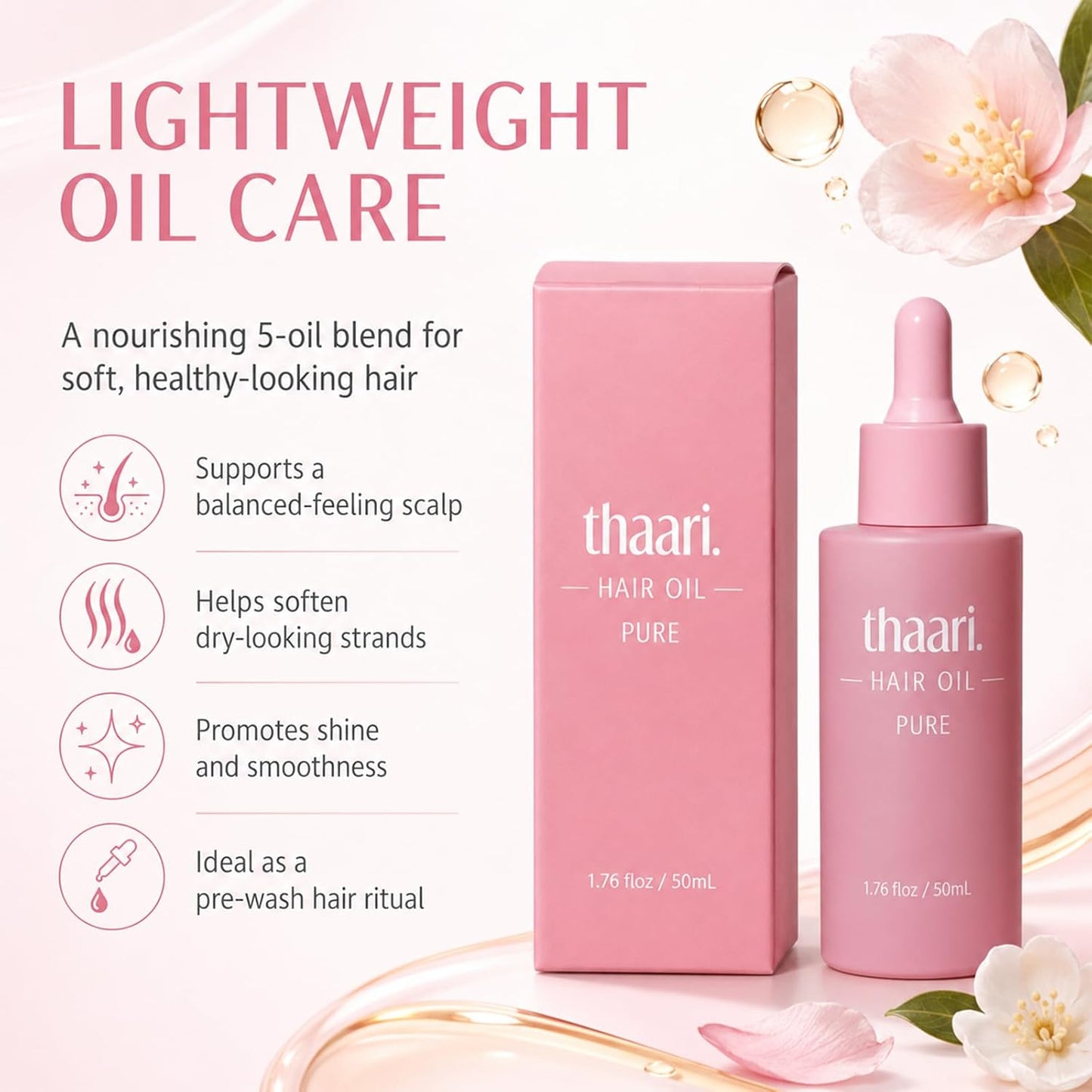 Nourishing Hair Growth Oil Serum - Reduces Breakage & Promotes Healthy Hair | 1.76 fl oz (50 ml)