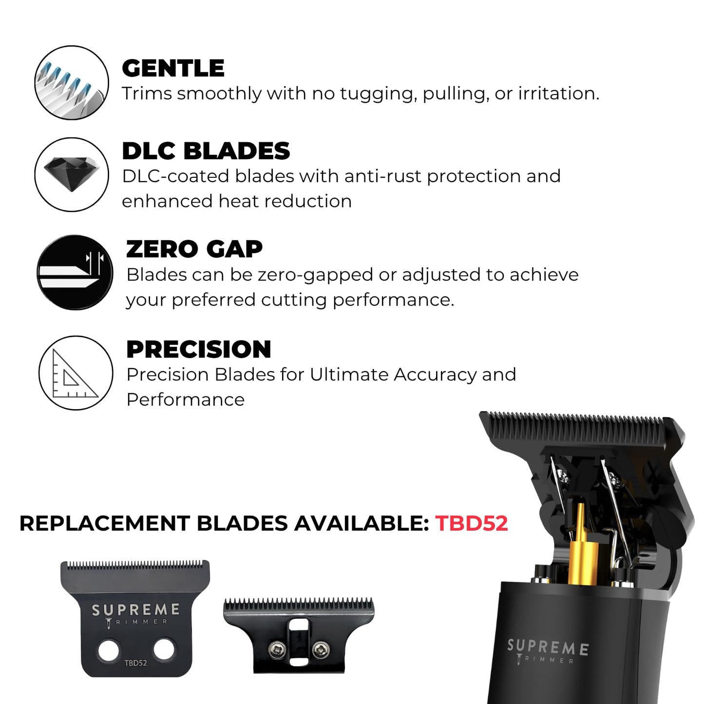 Supreme Trimmer Pro Clipper All Metal w/Fade Blade | 300 Min Run Time Professional Clipper Set, Cordless Beard Trimmer | STC5030 Red