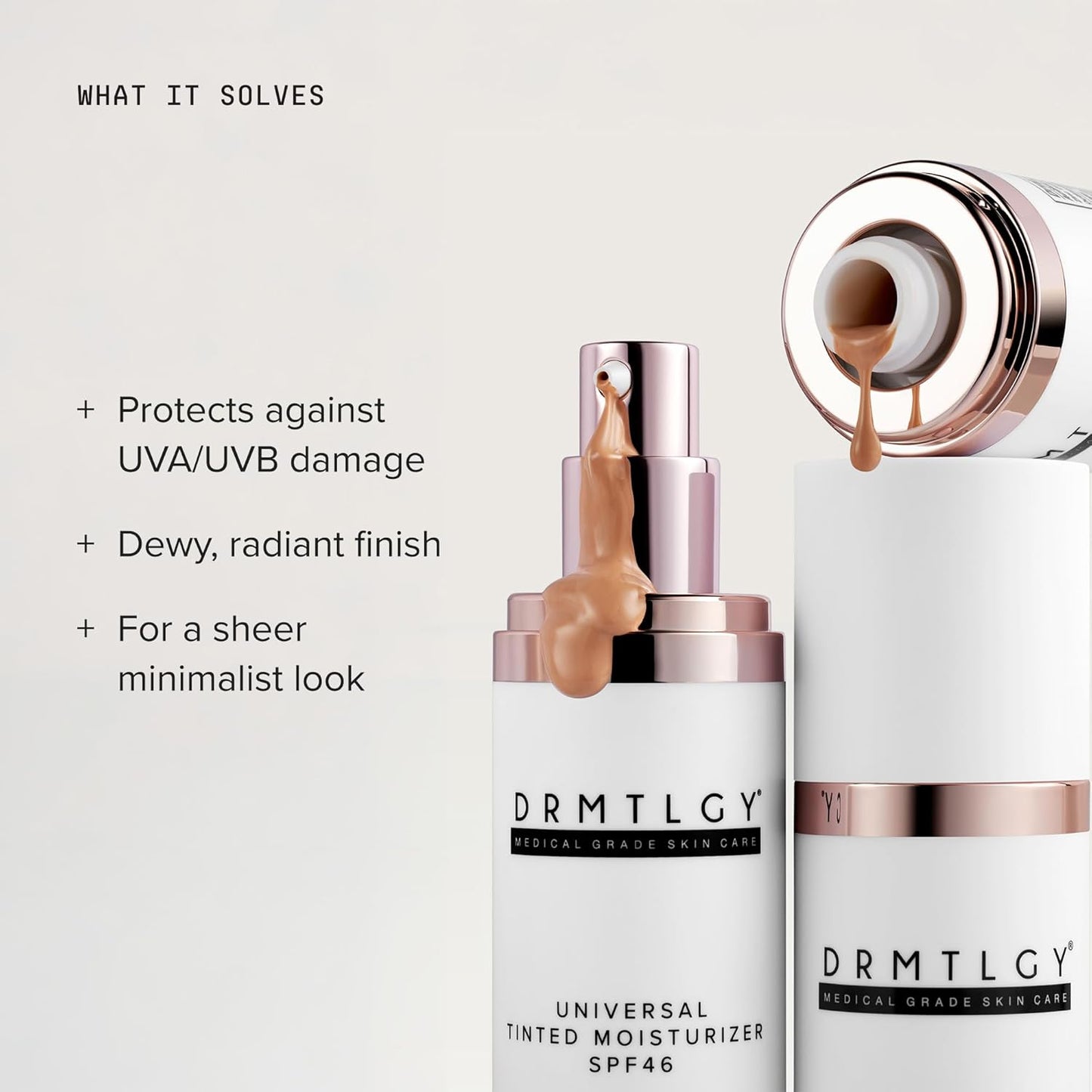 DRMTLGY Universal Tinted Moisturizer SPF 46 - Hydrating Sunscreen with Niacinamide & Hyaluronic Acid | 1.7 oz