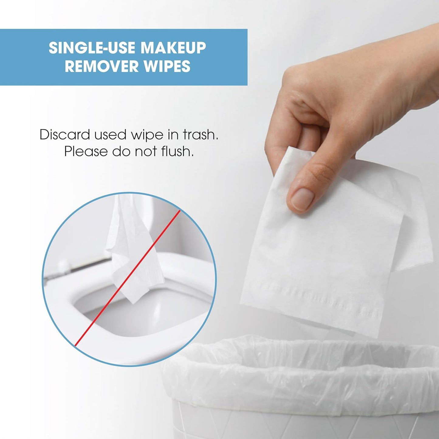 Diamond Wipes Makeup Remover Wipes - Alcohol-Free Facial Cleansing with Vitamin E | 50 Count Pack