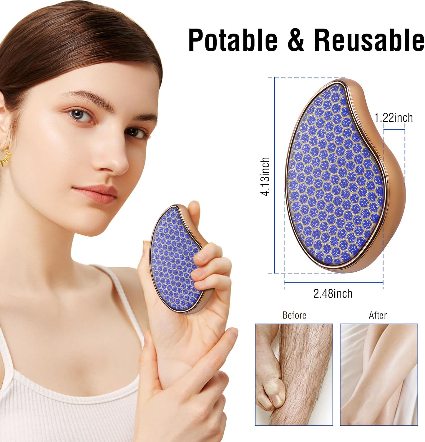 Glass Foot File Callus Remover - Nano Glass Heel Scraper for Smooth Feet | Pedicure Tool for Dead Skin Removal