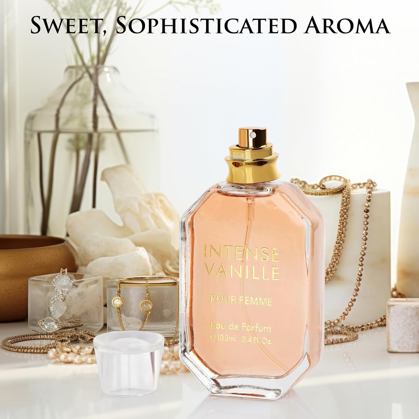 Intense Vanille Women's Perfume - Oriental Gourmand Fragrance with Vanilla Orchid & Jasmine | Notes of Amber & Musk