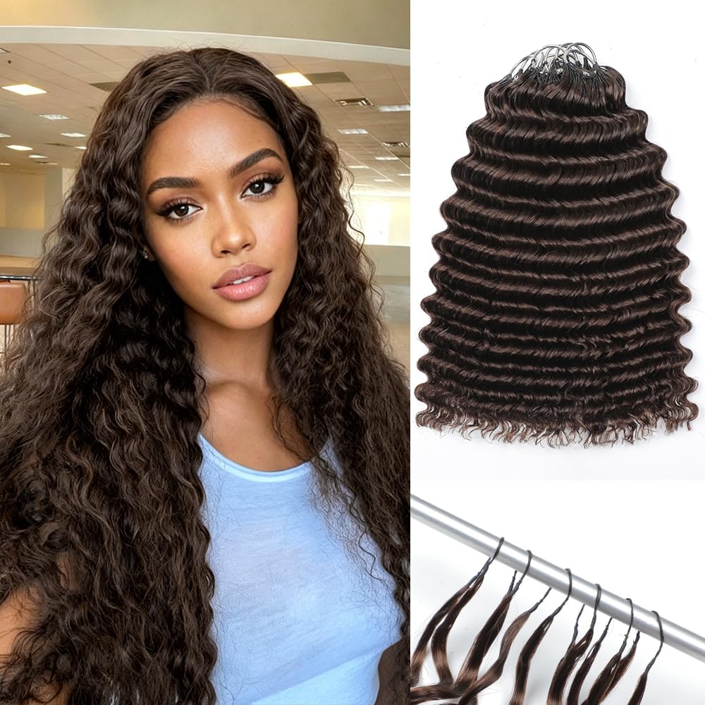 Miracle Knots Crochet Hair - 18 Inch Deep Wave Human Hair for Black Women | 125g, 100 Strands, Reusable