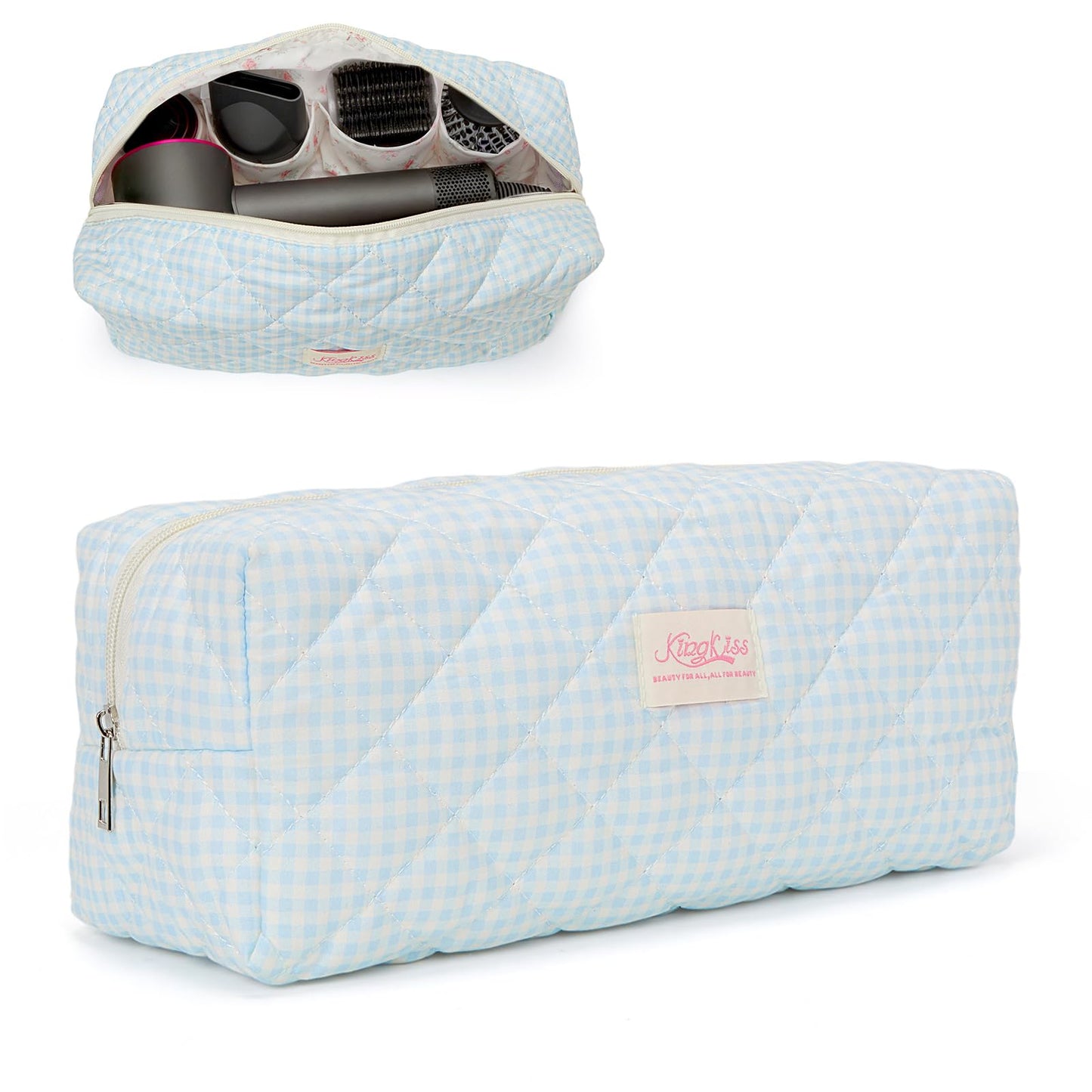 HiTotes Hair Tools Travel Bag Compatible with Dyson Airwrap Cute Floral Travel Case for Shark Flexstyle Hair Tools Organizer