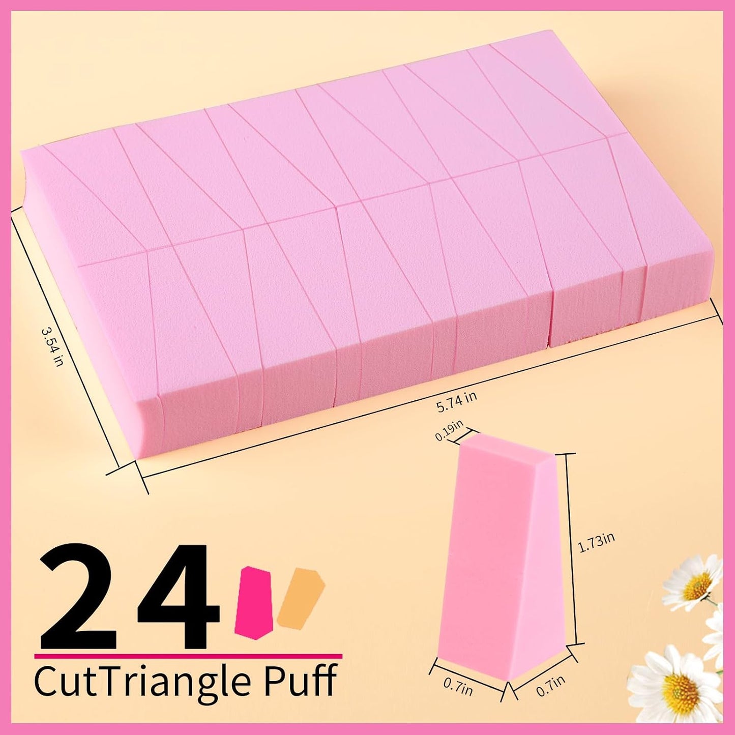 Makeup Sponges - 48 Latex-Free Wedge Applicators for Liquid Foundation | Ideal for Festival Makeup