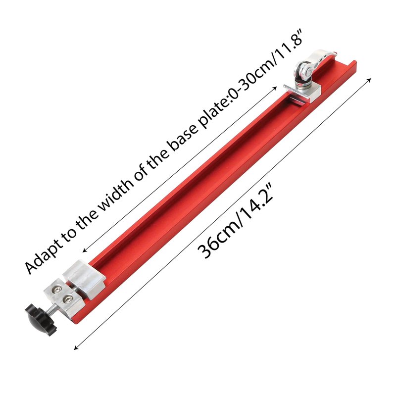 Adjustable Circular Saw Guide Aluminum Alloy Universal Rail Saw Guide Rail Fits 12 Inch Base Precision Electric Jig Attachment Cutting Machine Specially Designed for Milling Tasks & Edge Woodworking