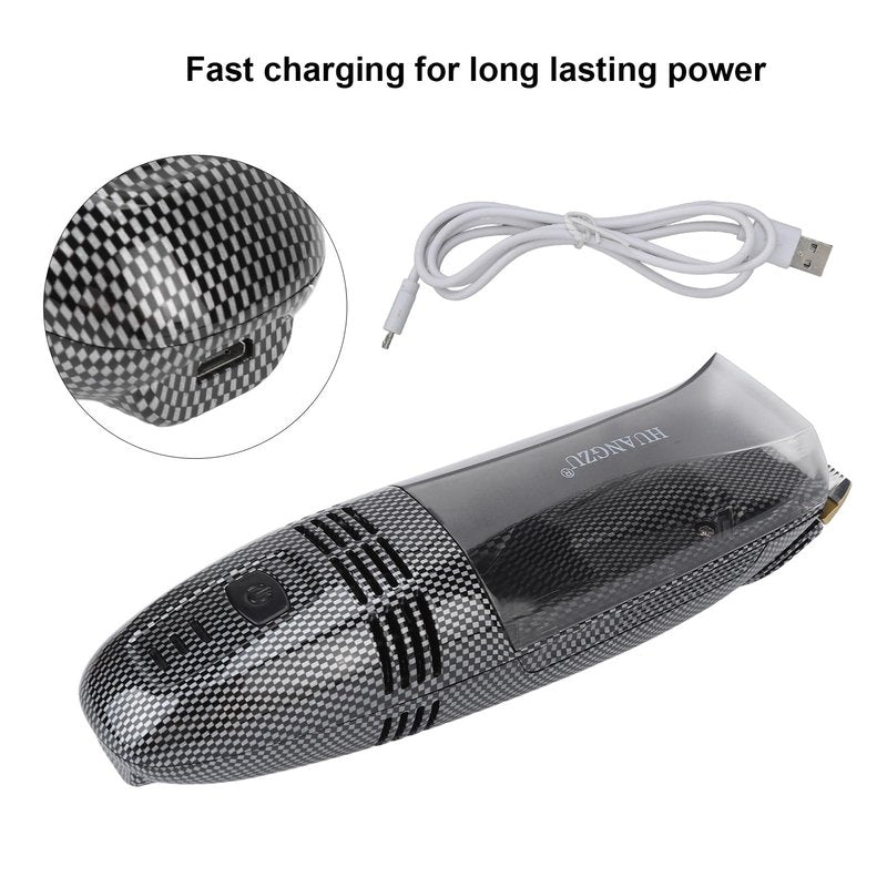 EVGATSAUTO Professional Electric Hair Clipper for Men, Cordless Hair Trimmer with Automatic Suction & Built-in Storage Compartment – Quiet, Ergonomic Design for Home & Barbershop Use