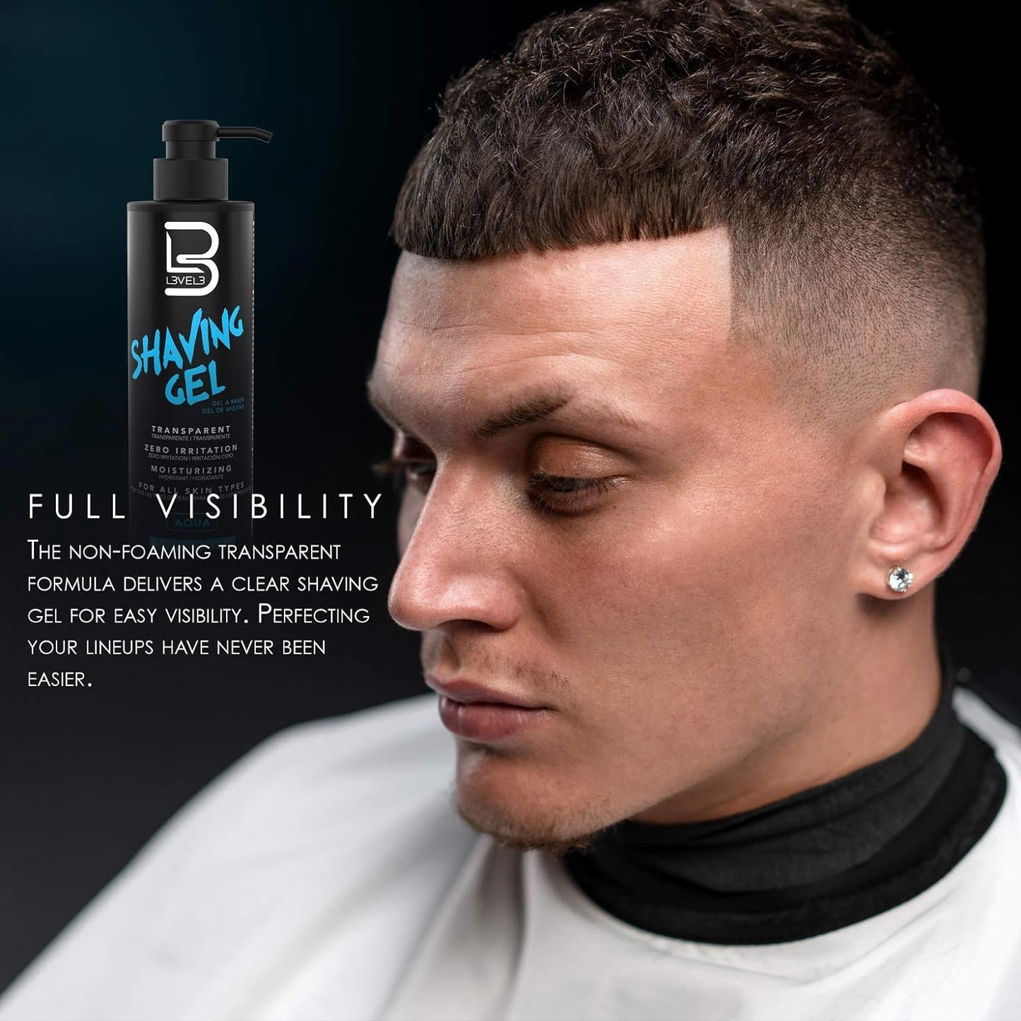 L3 Shaving Gel - Non-Irritating Straight Razor Gel for Smooth Shaves | Refreshing Aqua Scent