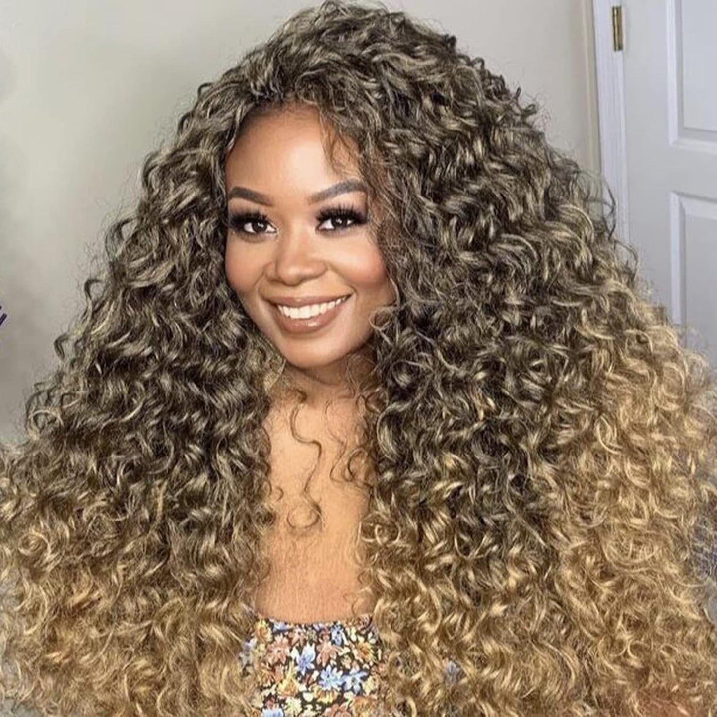Water Wave Crochet Hair Extensions - Blonde Synthetic Bohemian Braids | 14 Inch Deep Wave (27#)