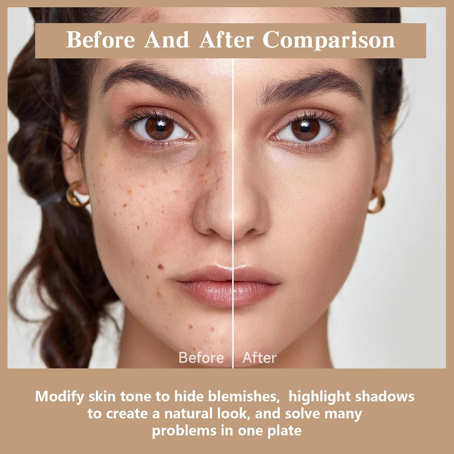 Cream Concealer Foundation Palette - 12 Long-Wearing Colors | Blendable Full Coverage Makeup