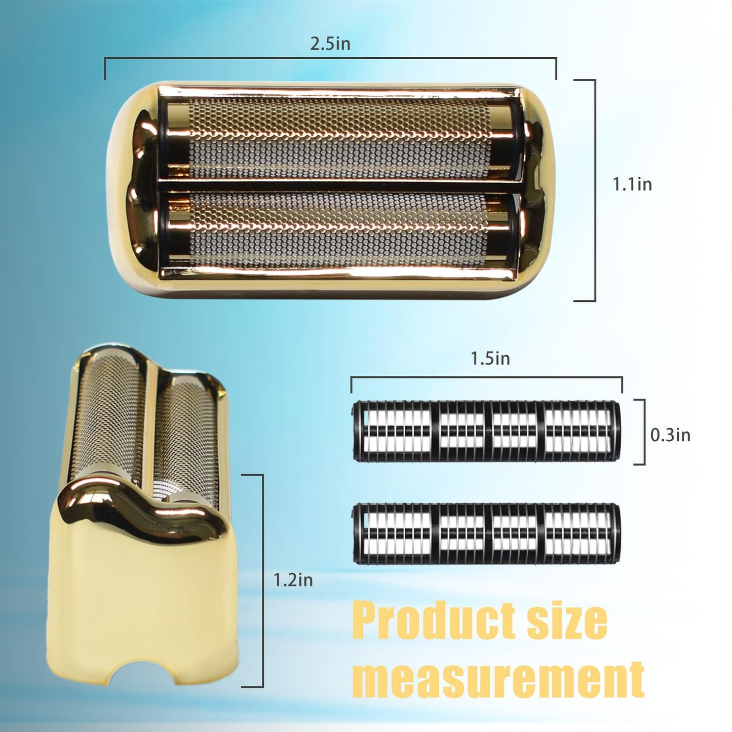 Replacement Foil & Cutter for BaBylissPRO Electric Shaver - Double Foil Shaver Head Compatible with FXFS2 | 2PCS