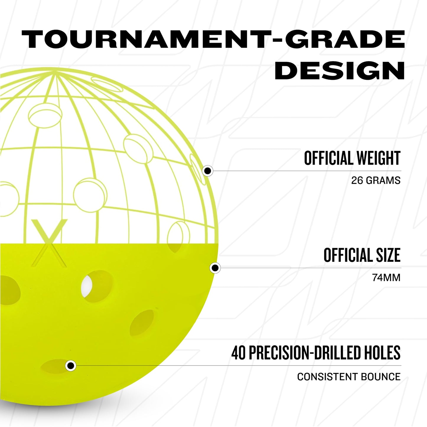 Franklin Sports x-40 Performance Outdoor Pickleballs - Usapa Approved (12 Pack)