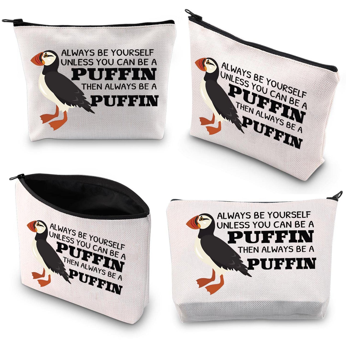 BDPWSS Puffins Gifts Puffin Bird Lover Gift Always Be Yourself Unless You Can Be A Puffin Then Always Be A Puffin Makeup Bag (Can be Puffin)