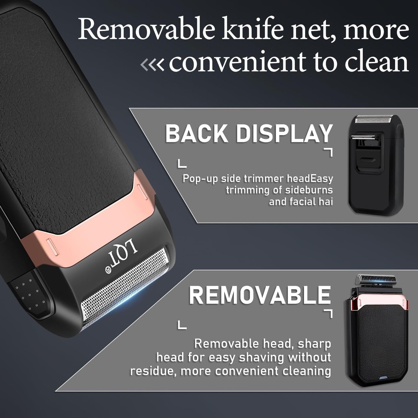Professional Barber Kit - Cordless Hair Clipper, Trimmer & Shaver Set with LED Display | USB-C Rechargeable, Low Noise, Grooming Gift for Men (Bronze)