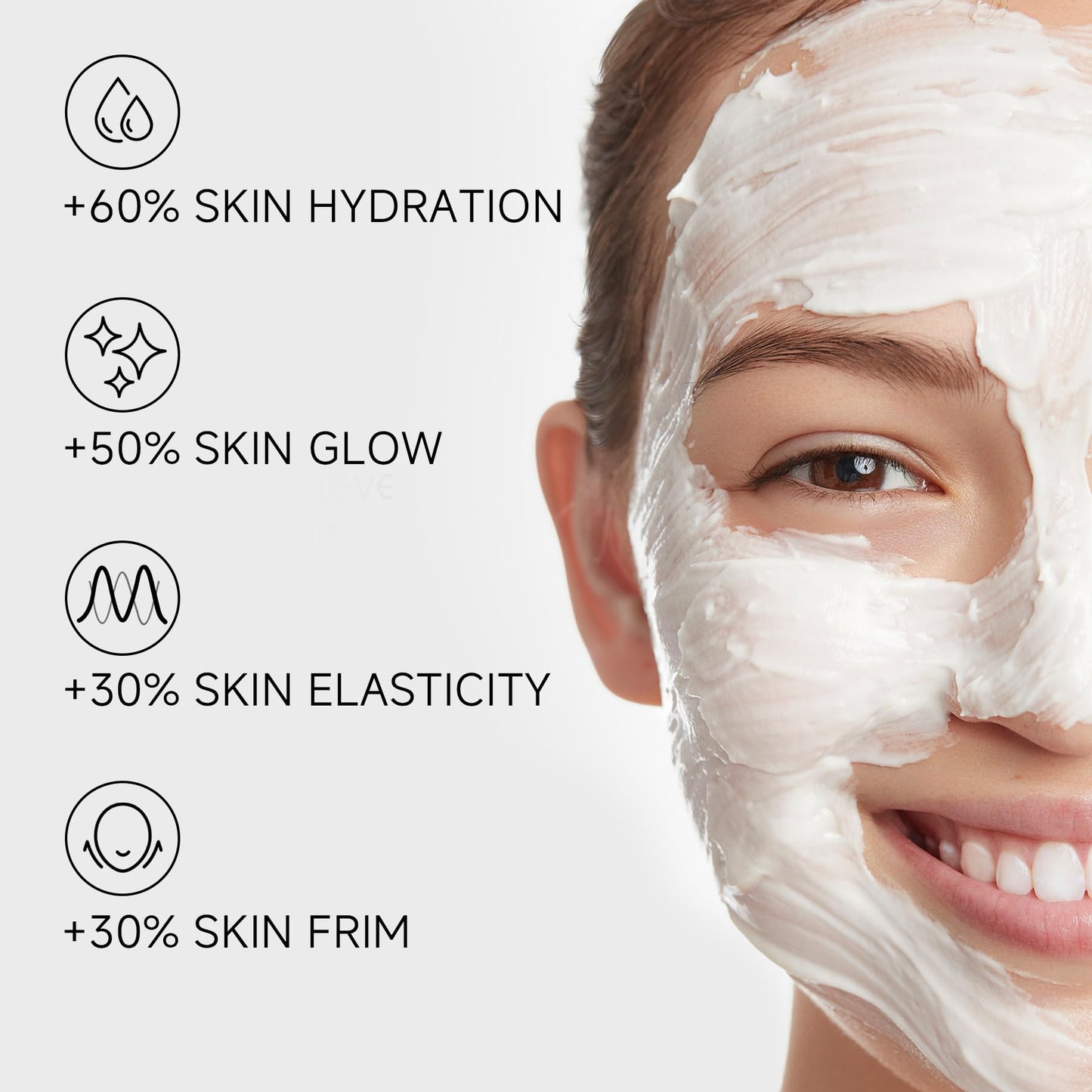 KISSIO Hydrolyzed Collagen Mask,Peel Off Mask for Glow,Hydration and Plump,Facial Mask with Collagen,2% Niacinamide and Salicylic Acid,Glass Skin Care,2.54 FL Oz