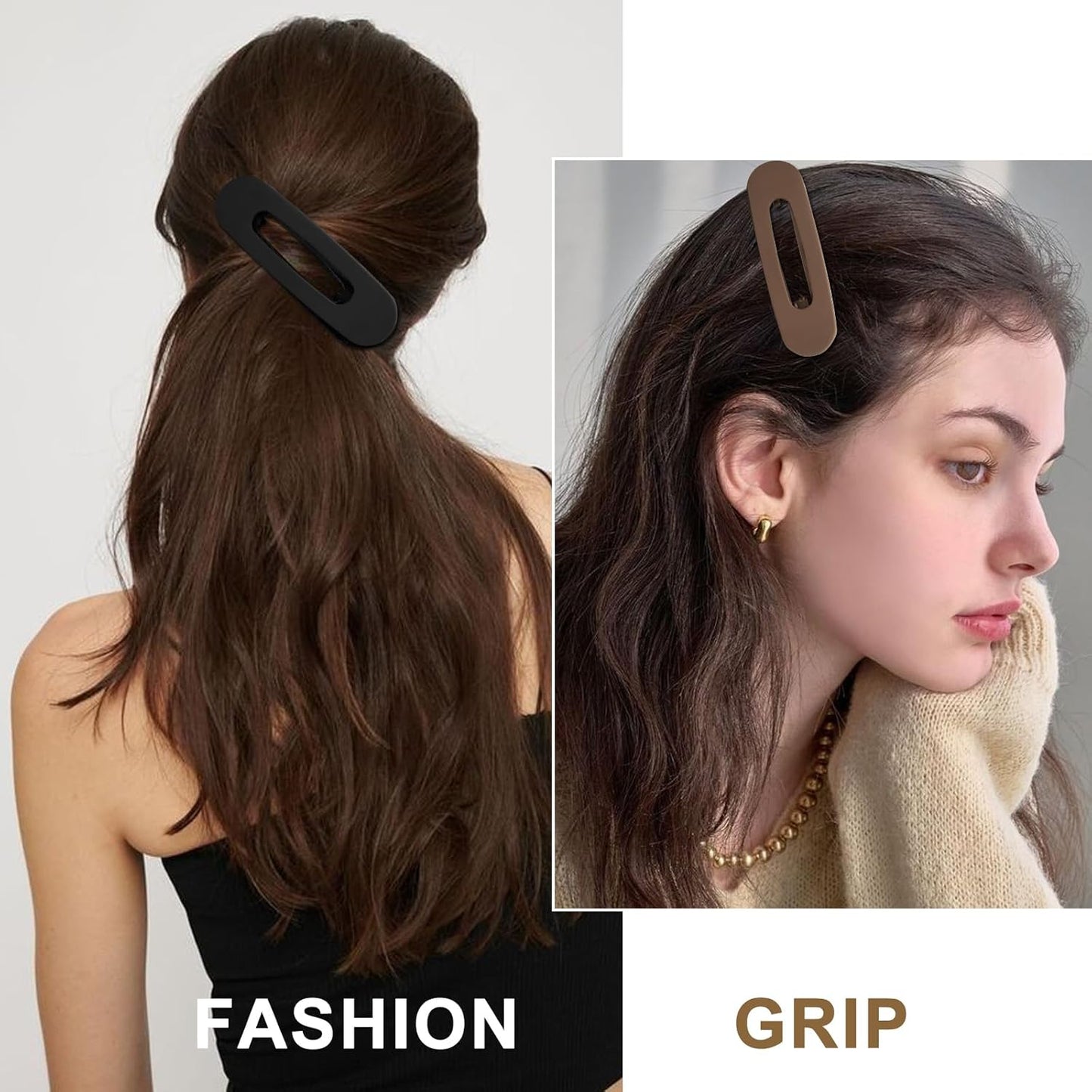 Large Matte Hair Claw Clips - 6 Pcs Set for Thin, Fine, or Thick Hair | No-Slip Butterfly Clips