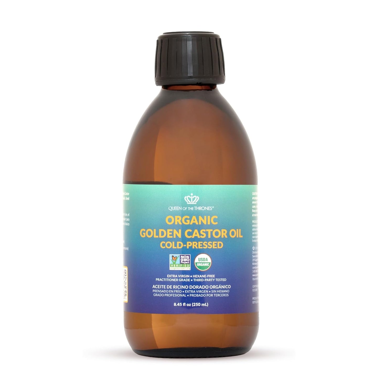 Organic Golden Castor Oil - 100% Pure Hexane-Free Formula for Hair, Skin, Nails, Brows & Lashes | 3.38oz (100ml)