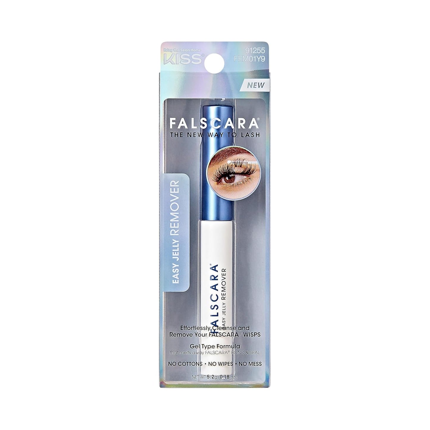 Kiss Falscara Easy Jelly Remover - Gel Formula with Brush Applicator | 5.2g (0.18oz)