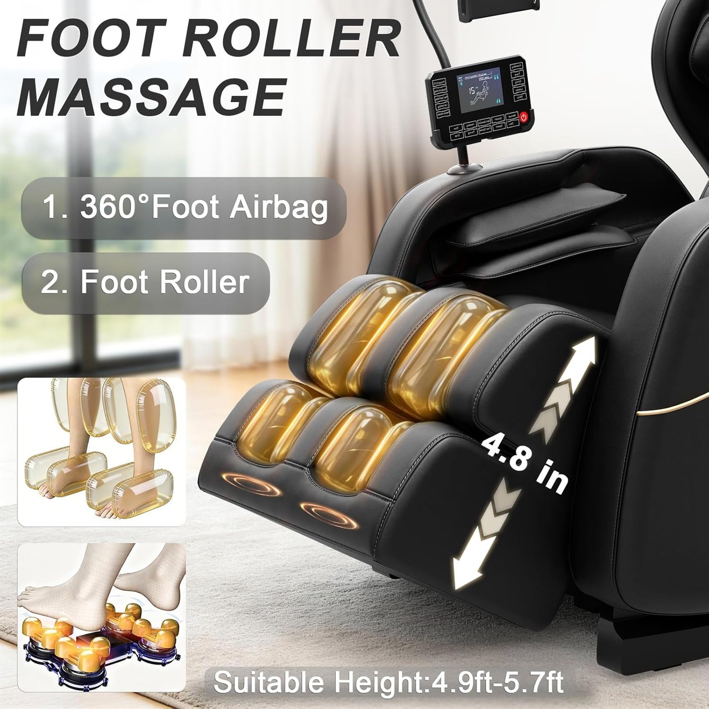Megashock SL Track 2026 Full Body Massage Chair - Zero Gravity, Back Heat, Bluetooth Speaker | Home & Office Use