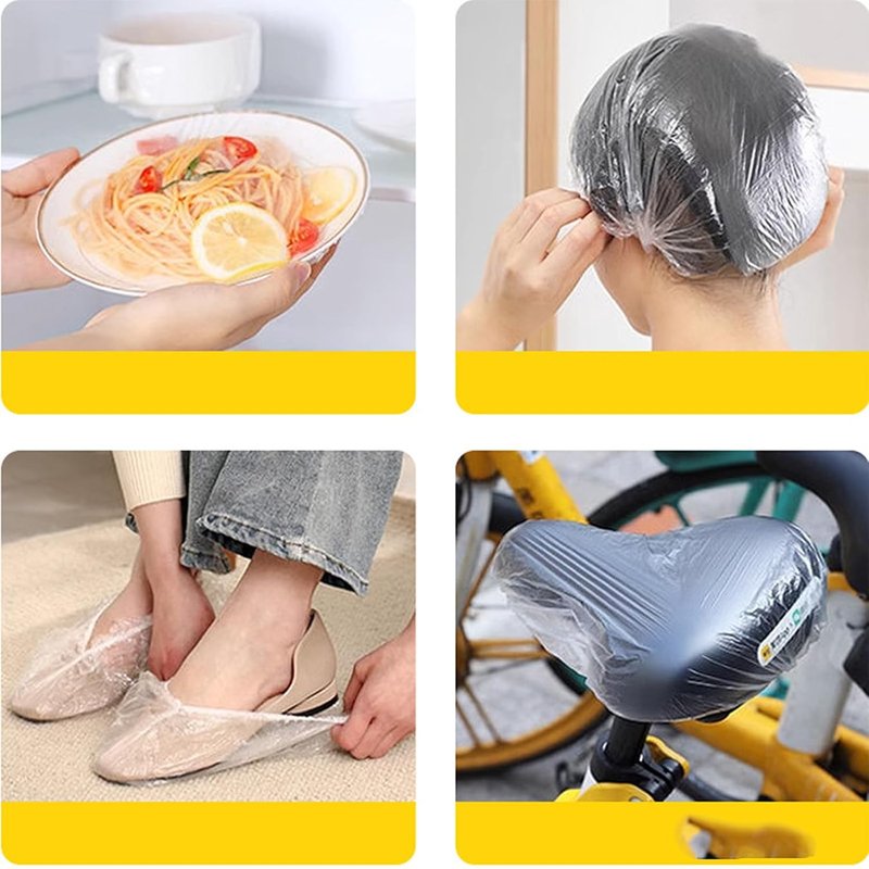 Disposable Shower Caps - Thickened Waterproof Hair Bath Caps for Travel, Spa & Home Use | 200 PCS Clear