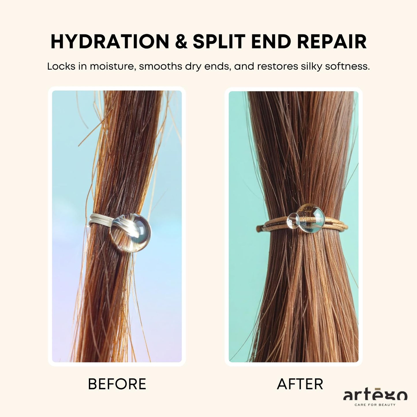 Artègo TOUCH Thermo Shimmer Spray (5.1 oz) – Biphasic Heat Protection & Shine Spray for Smooth, Glossy, Frizz-Free Hair