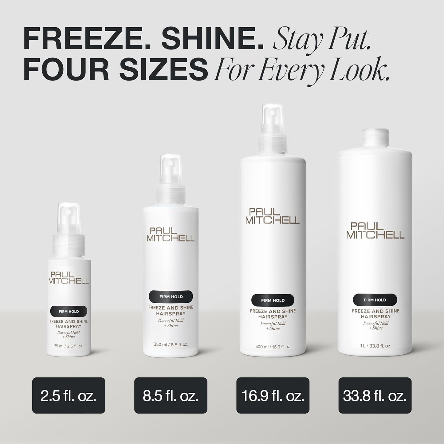 Paul Mitchell Freeze and Shine Hairspray - Maximum Hold, Shiny Finish for Coarse Hair | 10 oz