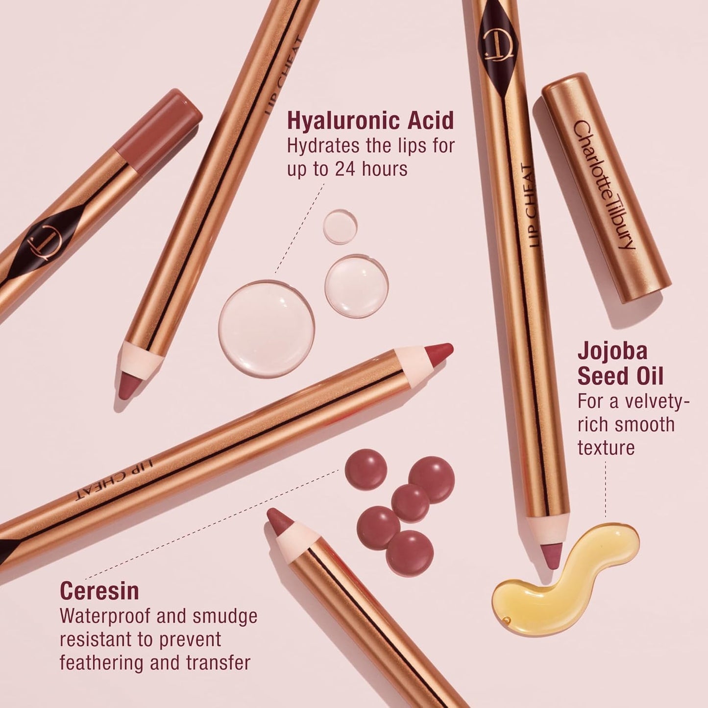 Charlotte Tilbury Lip Cheat Lip Liner Pencil - Define and Enhance Lips with Jojoba Oil | Waterproof & Smudge-Proof