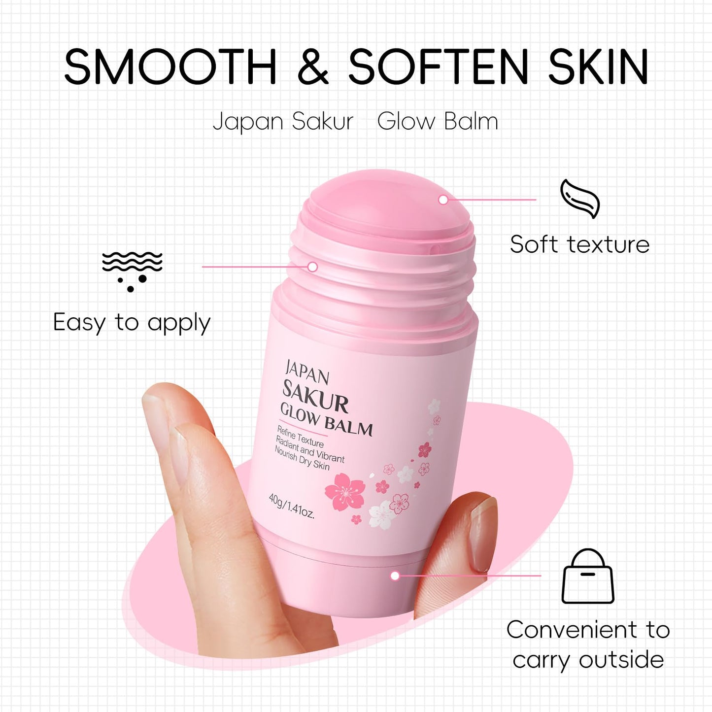 QNJIX Japan Sakur Foot Heel Stick, Deep-Repair Anti-Aging Heel Balm, Foot Callus Cream for Cracks and Dead Skin, Hydrates Rough Heel, Non-Greasy