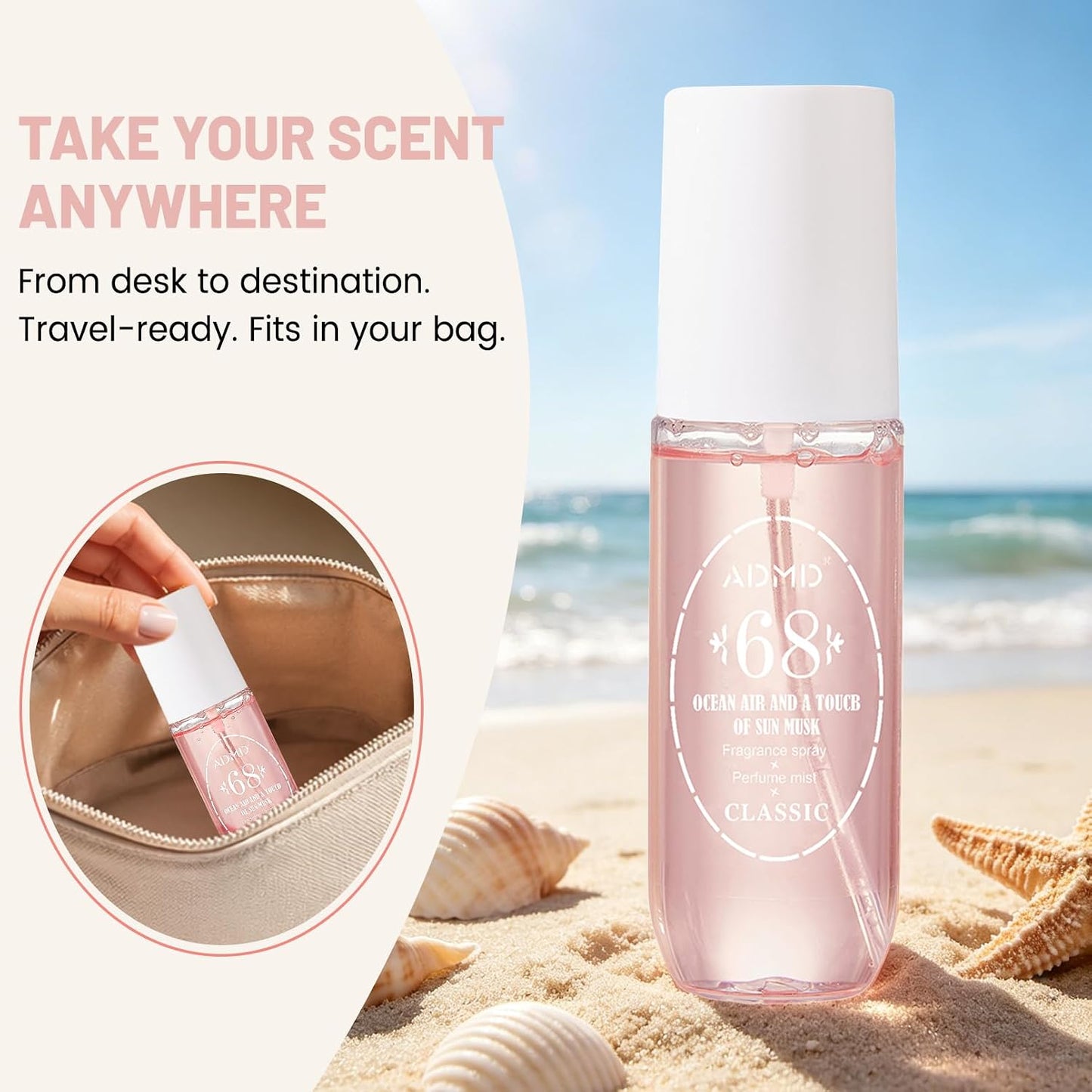 Tropical Body & Hair Mist for Women | Alcohol-Free Dragon Fruit & Jasmine Spray - 3 oz, Vegan & Lightweight