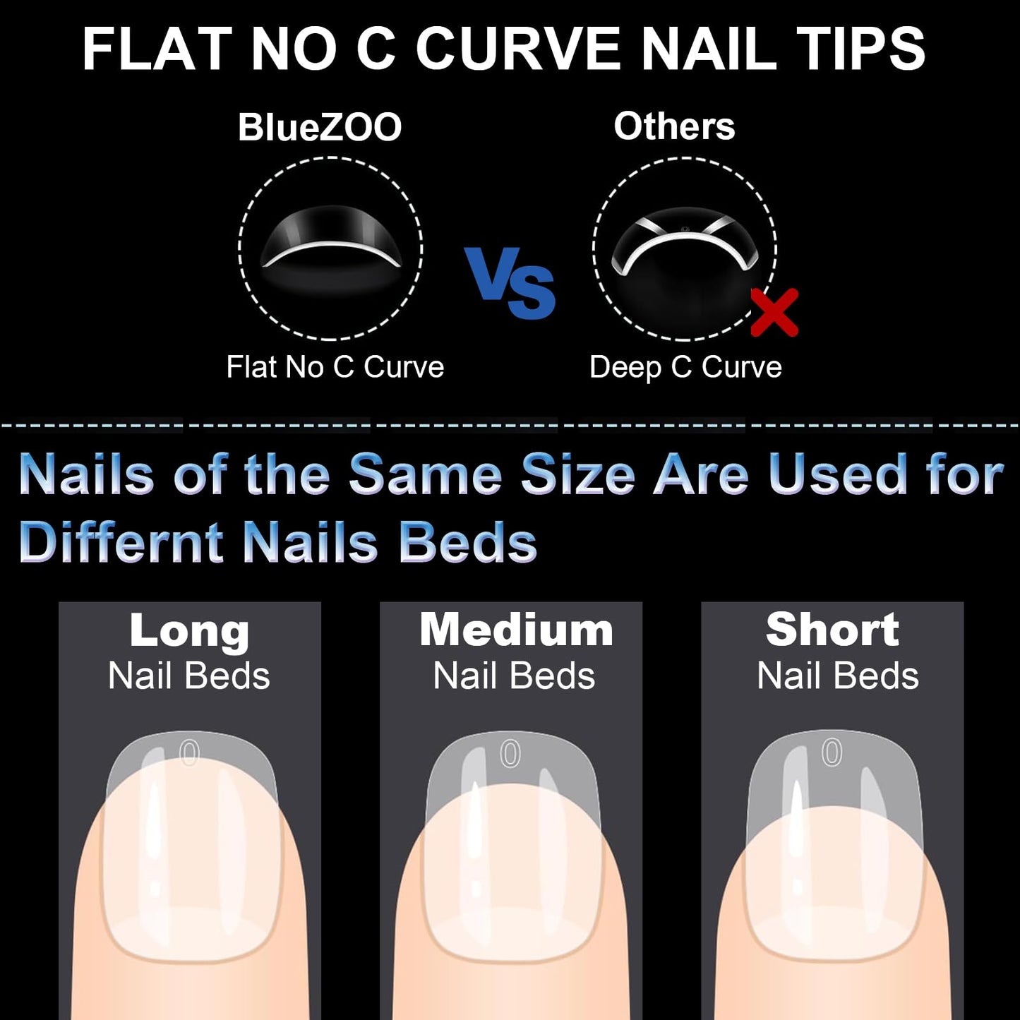 BlueZOO Soft Gel Nail Tips Extra Short Square Nails, 600Pcs Full Cover Half Matte Acrylic Nail Tips Clear Press On Nails for Extension Nail Manicure Home DIY Salon Fake Nails, 12 Sizes