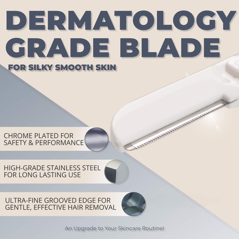 Jasclair Dermaplaning Razor (6 Count) – Face Razors for Women for Peach Fuzz, Eyebrow Shaping & Gentle Exfoliation – At-Home Facial Shaver for Smooth Skin and Flawless Makeup Prep