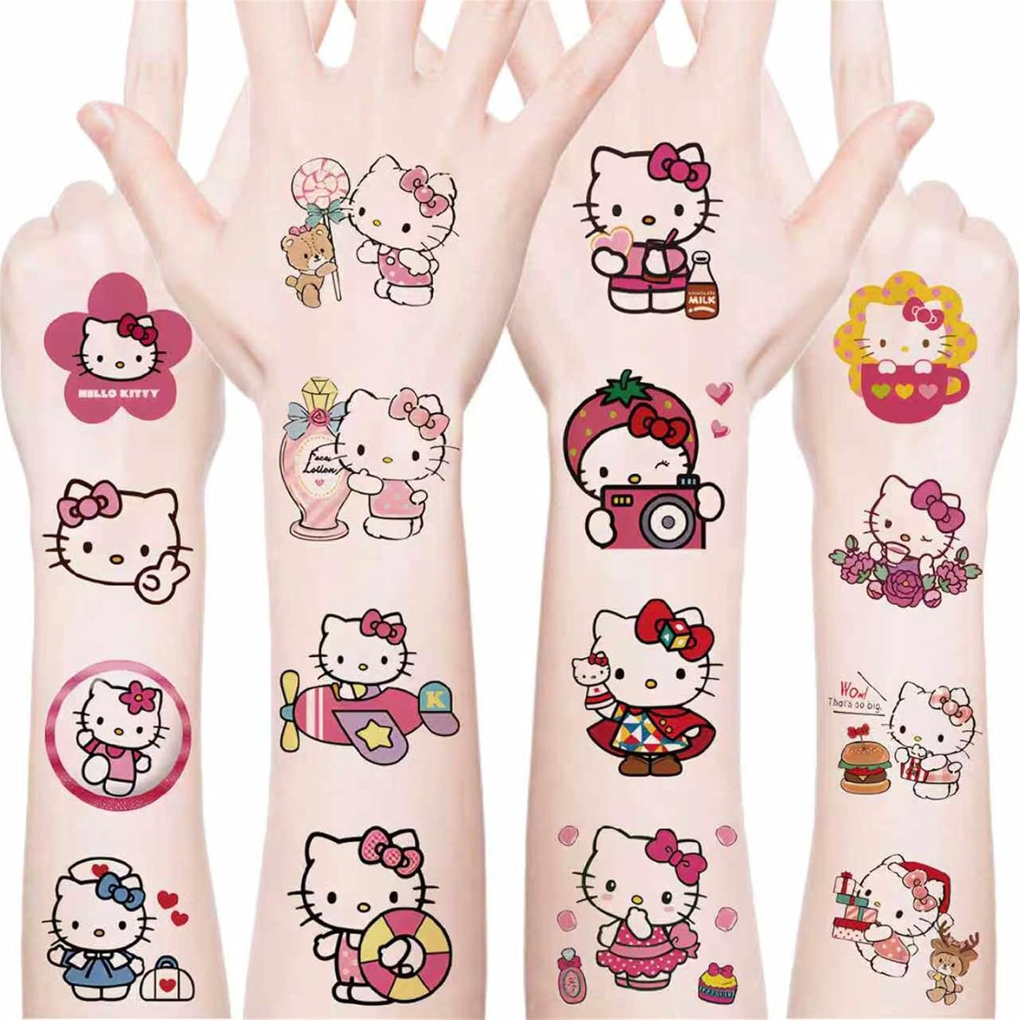 Cute Cartoon Temporary Tattoos - 20 Waterproof Stickers for Teens | Reusable Monster Party Favors