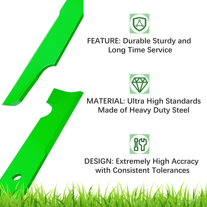 JYLEYJ 038-6080-00 482879 Blades Fit for 61 inch Bad Boy Outlaw XP Extreme Scag Freedom Z Tiger Cat Mower Deck Replace 48111 481708 5208425 Notched High Lift (3 Pack)