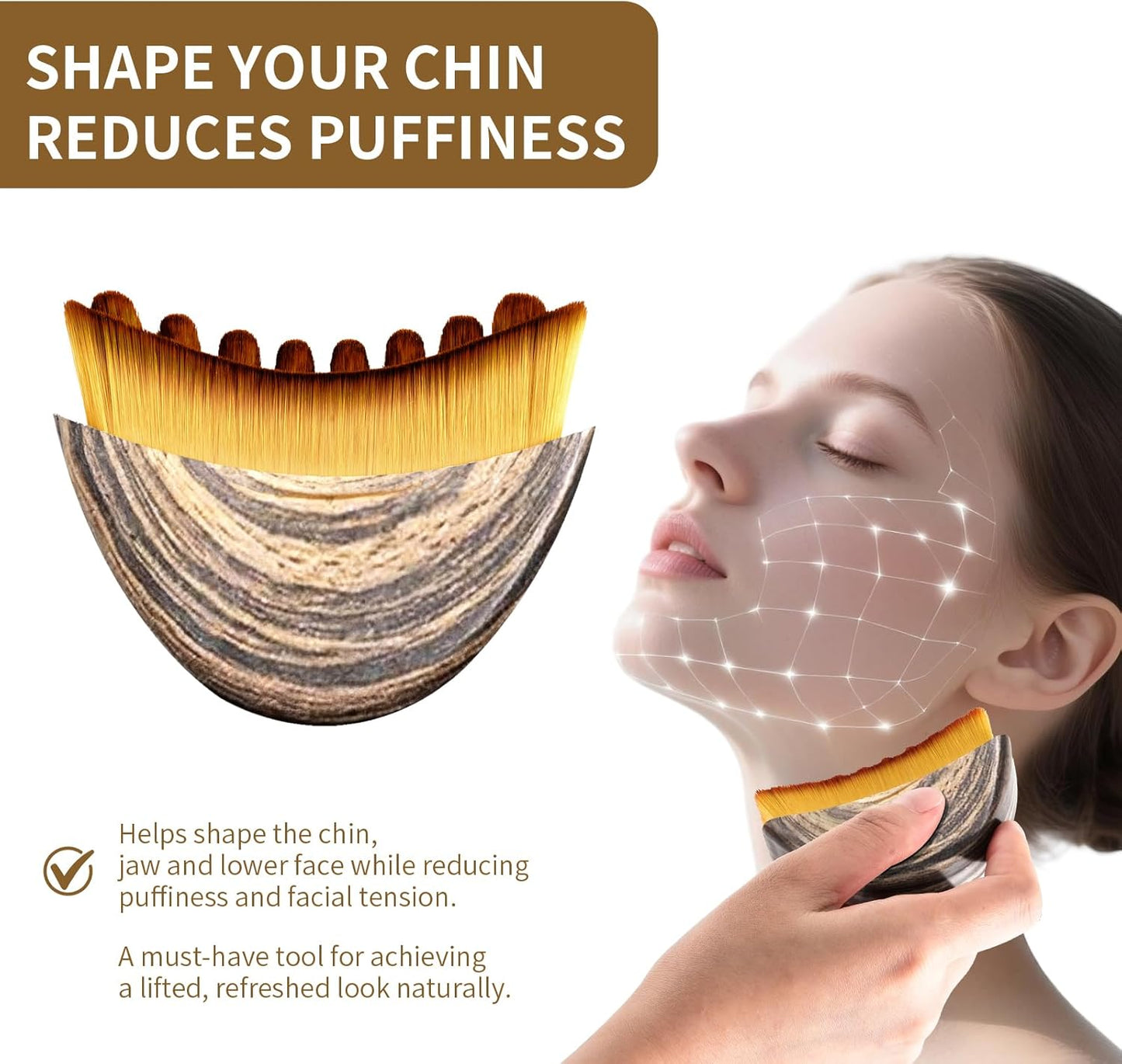 Lymphatic Drainage Face Brush Set - Ergonomic Contour Massager for Precise Skin Care | 2 PCS