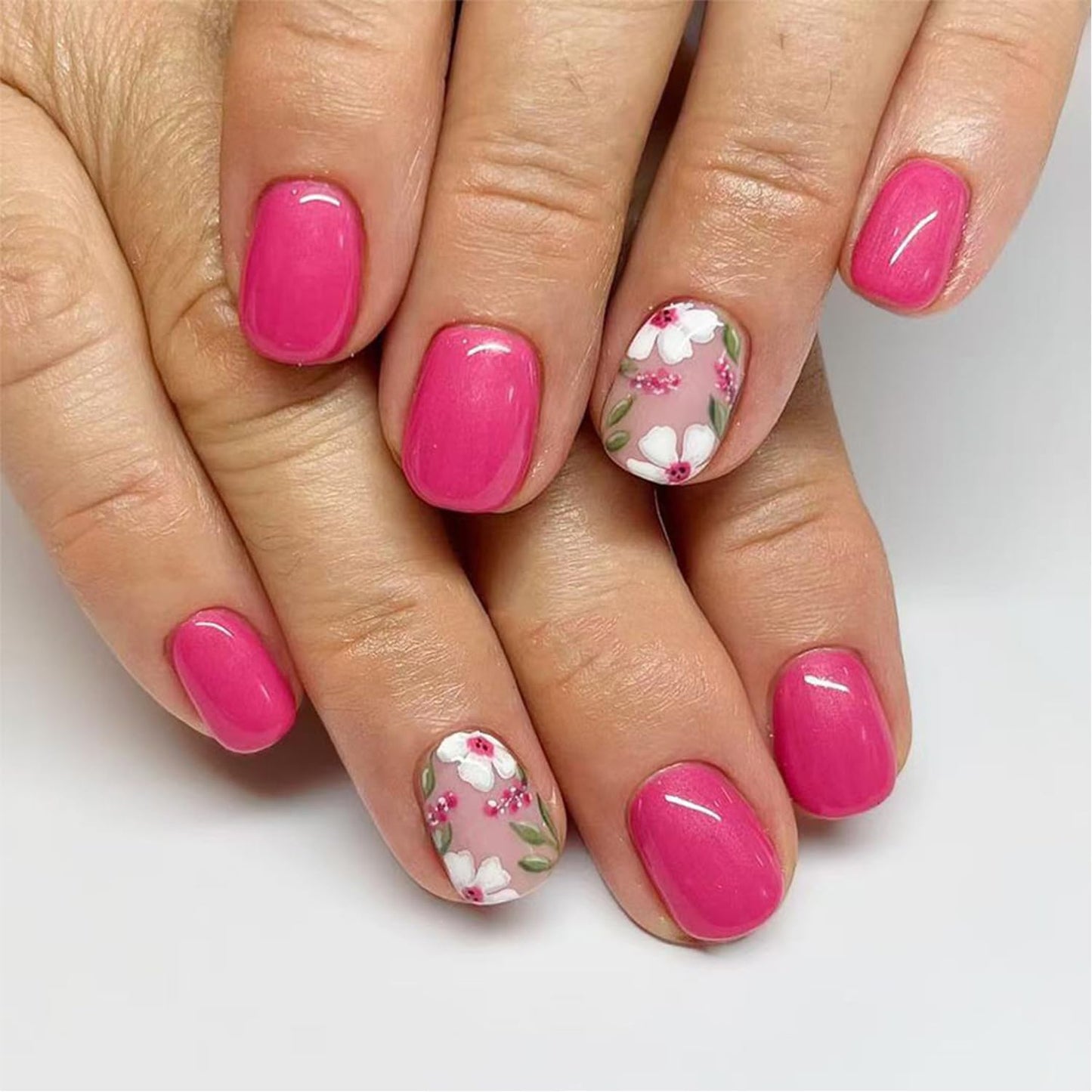 Short Almond Press-On Nails - 3D Gold Carved Ripple Design | Glossy Full Cover Acrylic Nails - 24 Pcs Nude Pink Manicure Set